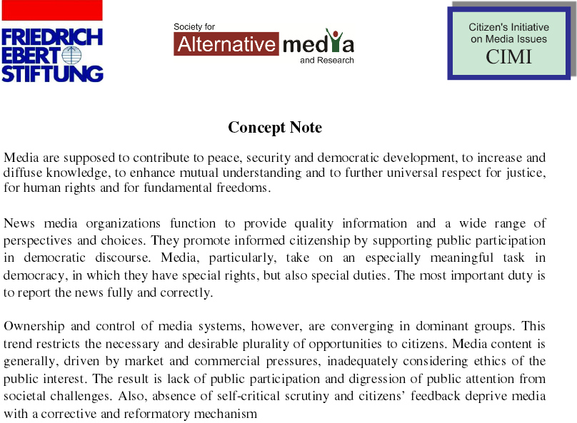 Concept Note on Consultation Meetings